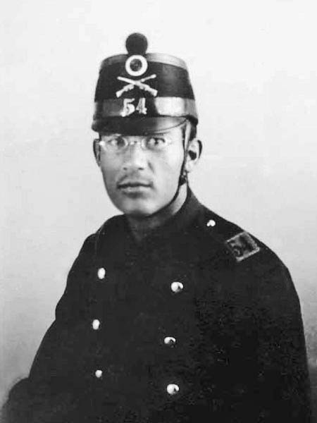 Füssilier Martin Schweigler vom Batallion 54 im Winter 1952