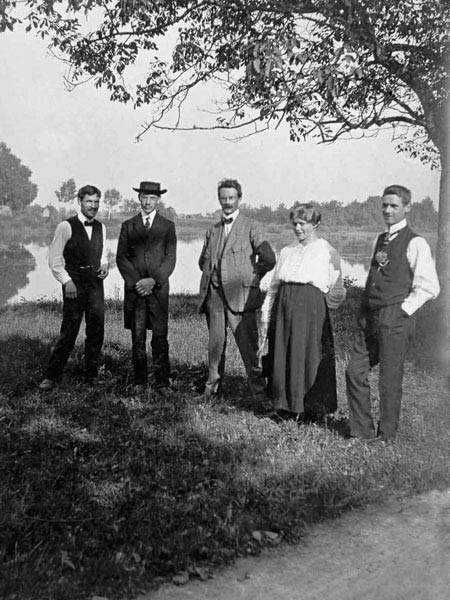 Karl Schweigler, Martin, Emil und Babette in Rohrschach, Sommer 1916